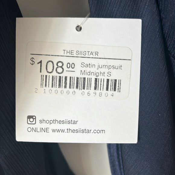 ITEM: Satin Effect Jumpsuit BRAND: Lush SIZE: Small COLOUR: Midnight blue - Picture 4 of 4